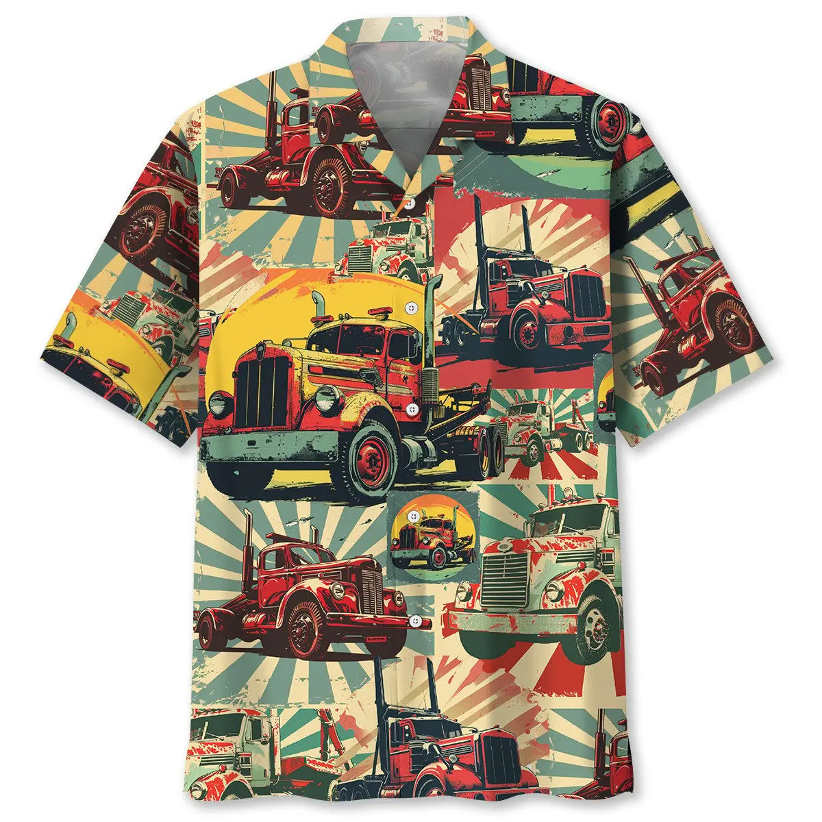 Hawaiian Shirt / Adults / S Tow Truck Retro Hawaiian Shirt