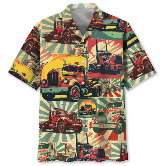 Hawaiian Shirt / Adults / S Tow Truck Retro Hawaiian Shirt