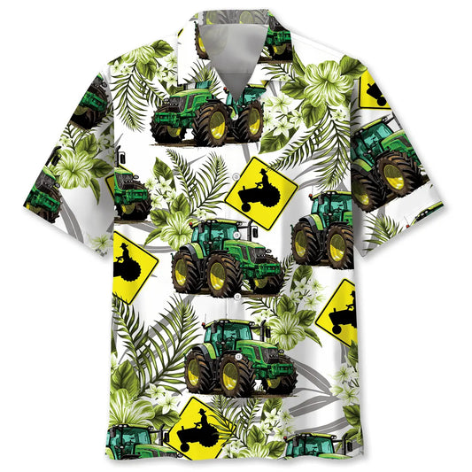 Hawaiian Shirt / Adults / S Tractor Crossing Hawaiian Shirt