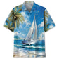 Hawaiian Shirt / Adults / S Tranquil Sailboat Vintage Hawaiian Shirt