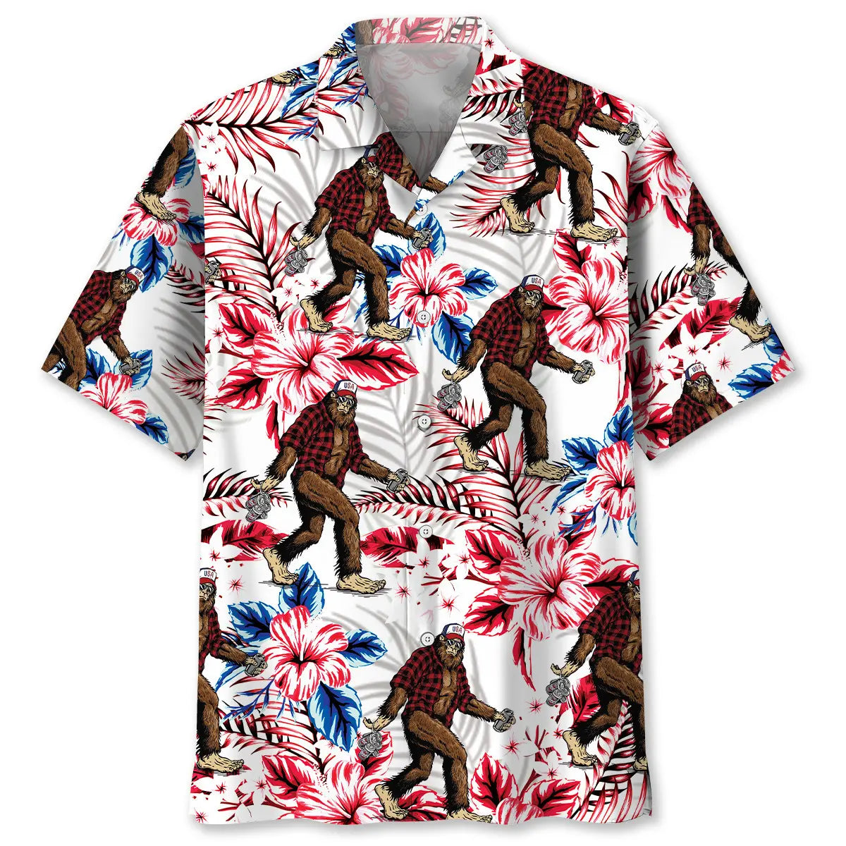 Hawaiian Shirt / Adults / S Tropical Bigfoot Hawaiian Shirt
