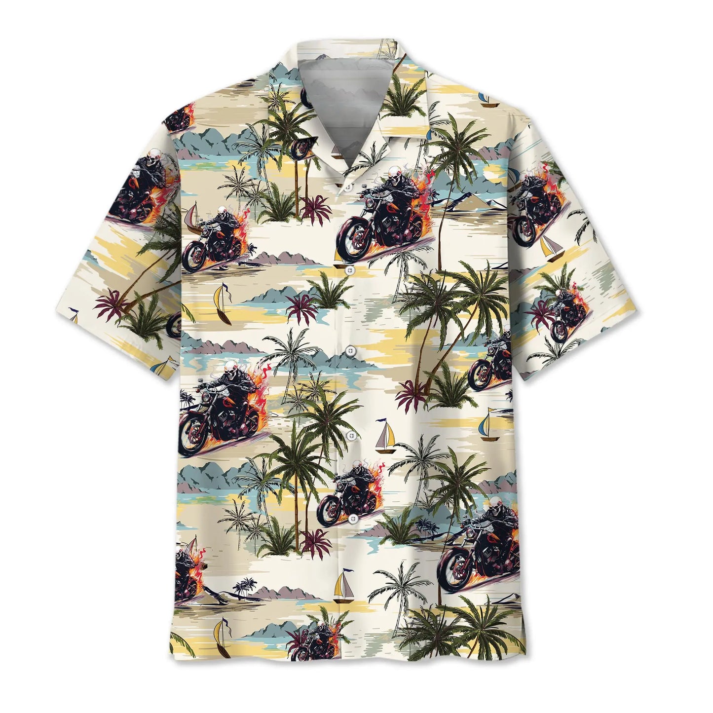 Hawaiian Shirt / Adults / S Tropical Biker Hawaiian Shirt