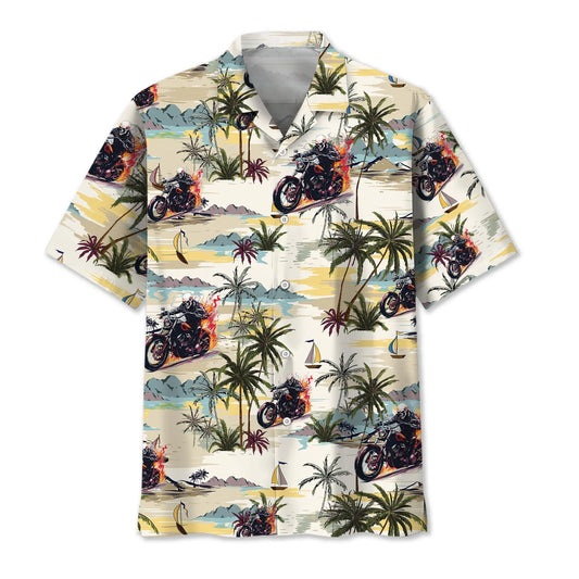 Hawaiian Shirt / Adults / S Tropical Biker Hawaiian Shirt