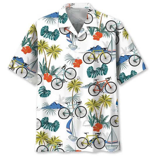 Hawaiian Shirt / Adults / S Tropical Cycling Hawaiian Shirt Men