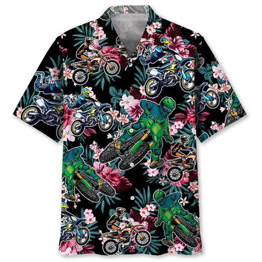 Hawaiian Shirt / Adults / S Tropical Dirt Bike Racing Hawaiian Shirt