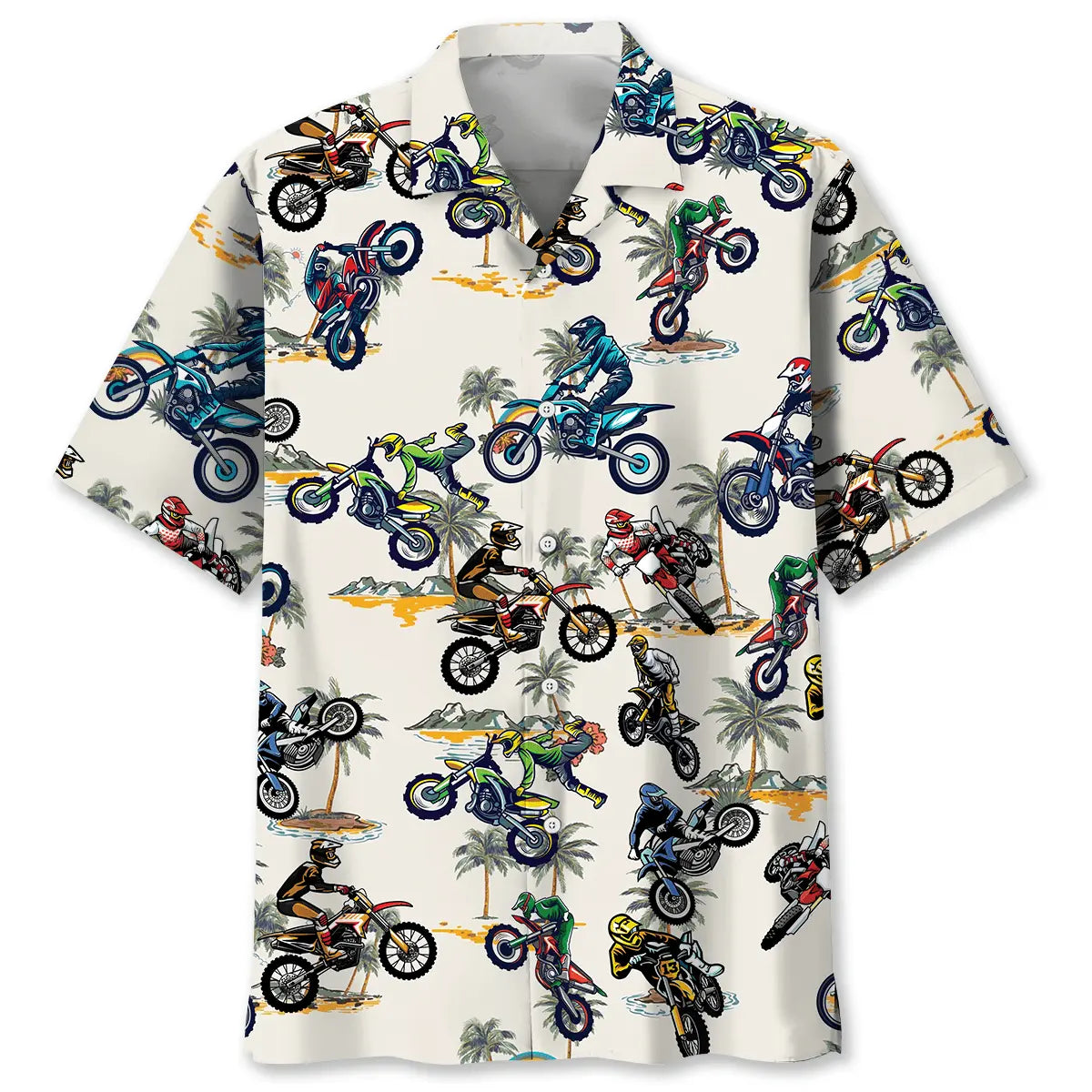 Hawaiian Shirt / Adults / S Tropical Dirt Bike Racing Hawaiian Shirt