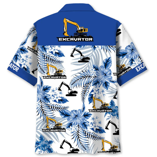 Hawaiian Shirt / Adults / S Tropical Excavator Hawaiian Shirt