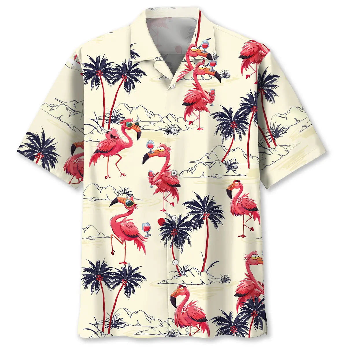 Hawaiian Shirt / Adults / S Tropical Flamingo Hawaiian Shirt