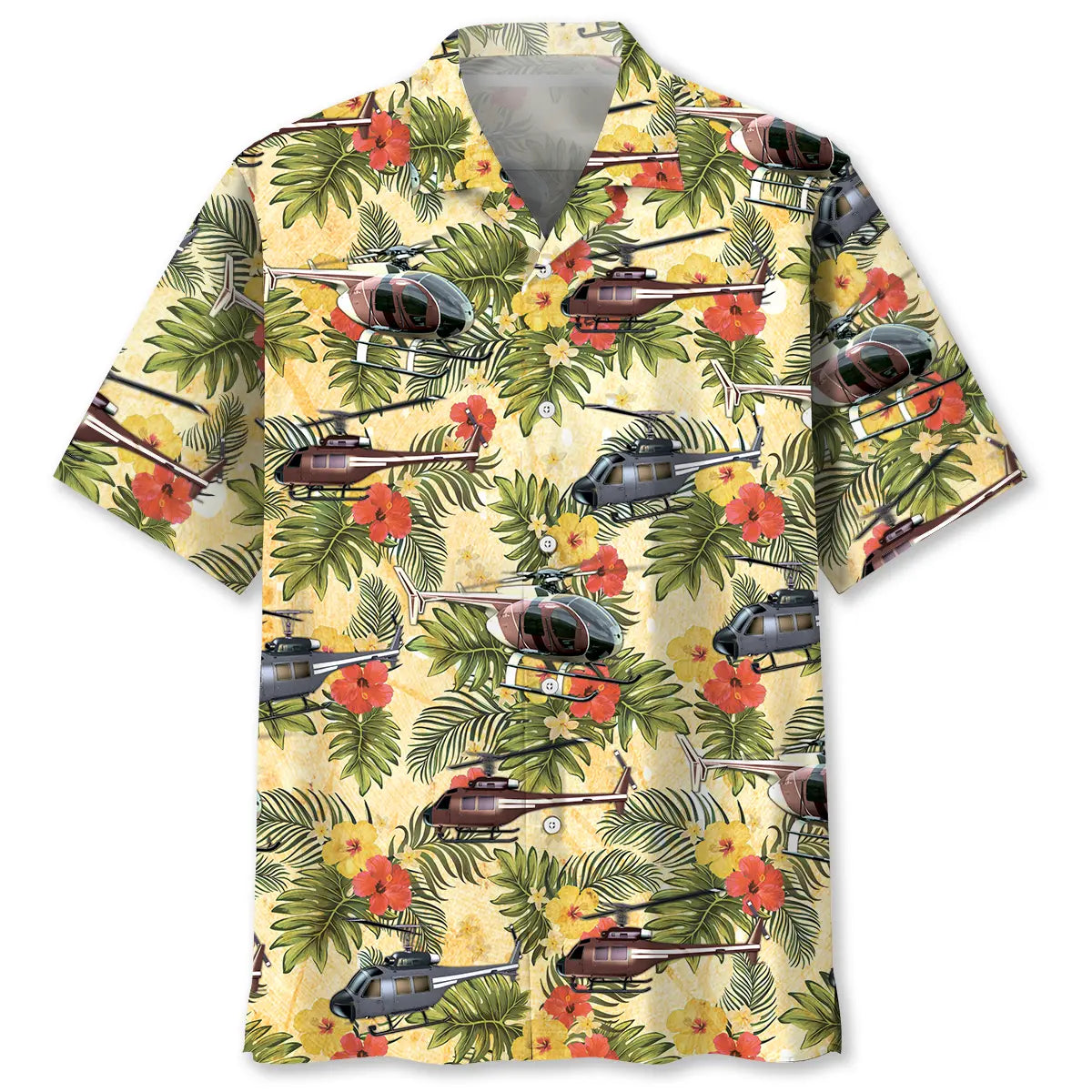 Hawaiian Shirt / Adults / S Tropical Helicopter Hawaiian Shirt