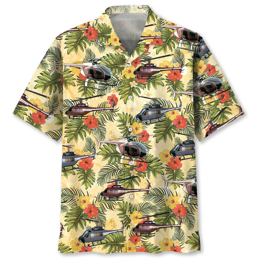 Hawaiian Shirt / Adults / S Tropical Helicopter Hawaiian Shirt