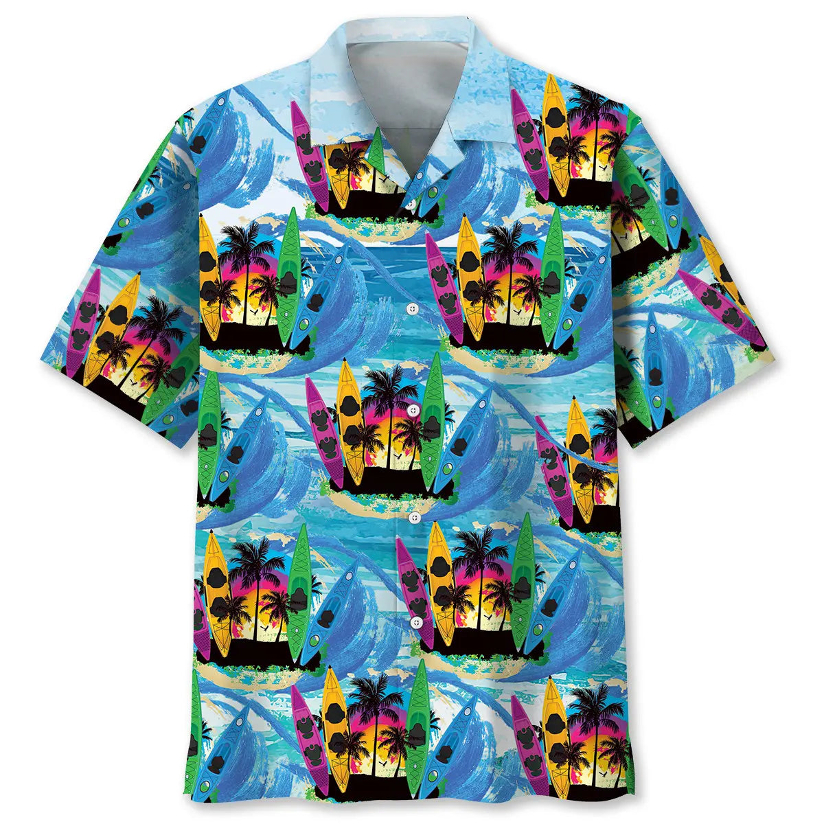 Hawaiian Shirt / Adults / S Tropical Kayaking Hawaiian Shirt