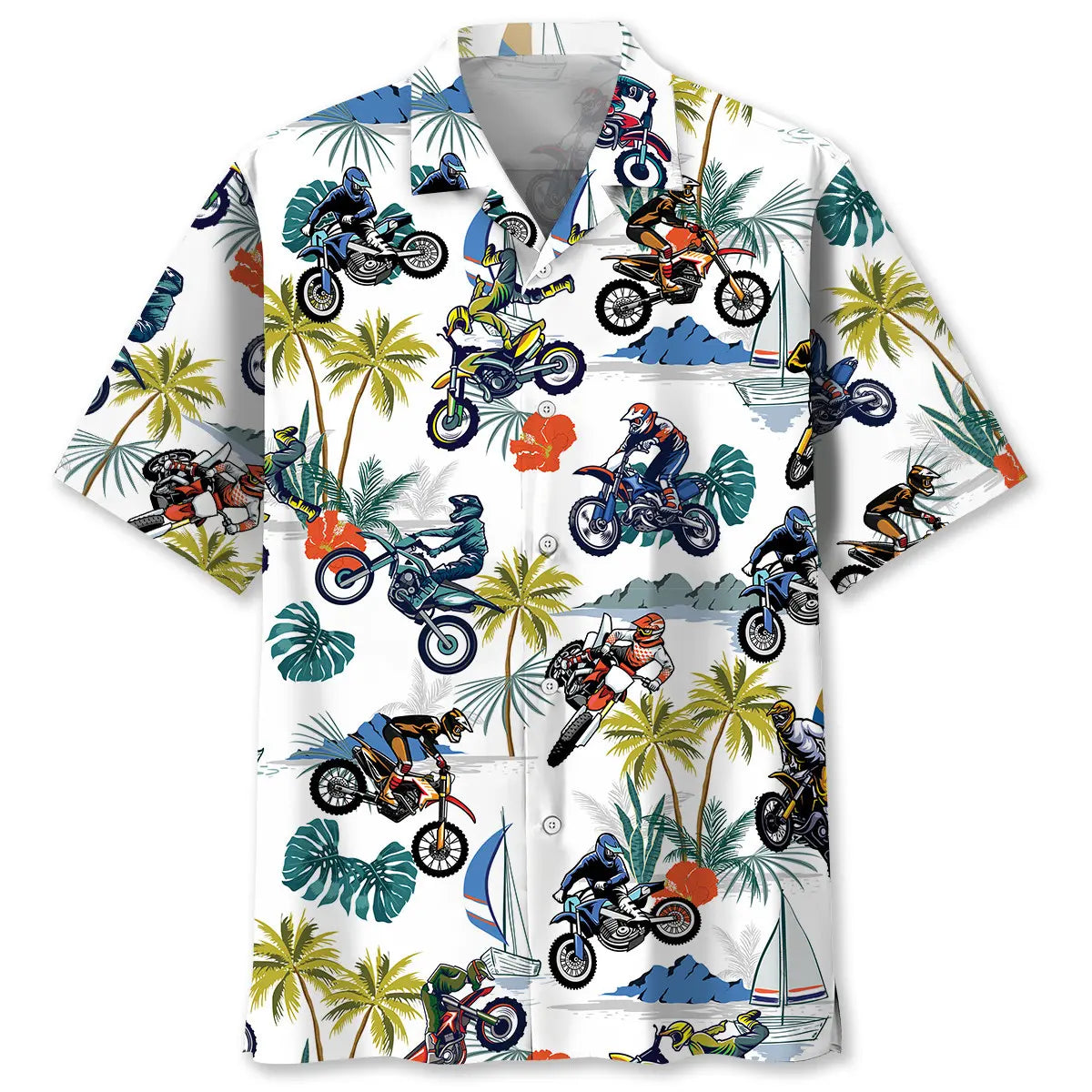 Hawaiian Shirt / Adults / S Tropical Motocross Hawaiian Shirt Men