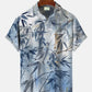 Tropical Plant Hawaiian Bamboo Ink Smudged Hawaiian Shirt