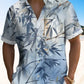 Hawaiian Shirt / Adults / S Tropical Plant Hawaiian Bamboo Ink Smudged Hawaiian Shirt