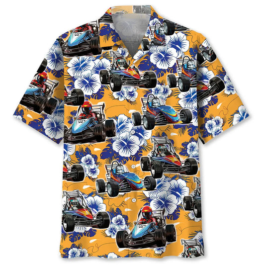 Hawaiian Shirt / Adults / S Tropical Quarter Midget Car Racing Hawaiian Shirt