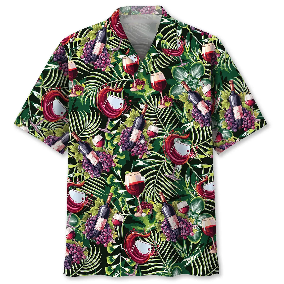 Hawaiian Shirt / Adults / S Tropical Red Wine Hawaiian Shirt