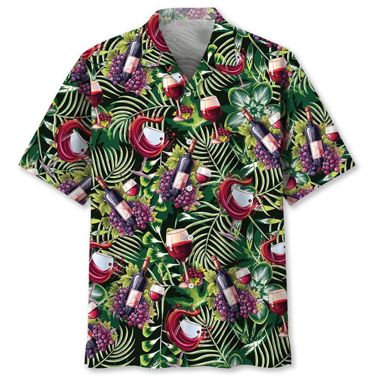 Hawaiian Shirt / Adults / S Tropical Red Wine Hawaiian Shirt