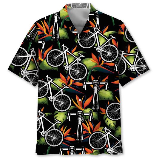 Hawaiian Shirt / Adults / S Tropical Road Bike Hawaiian Shirt