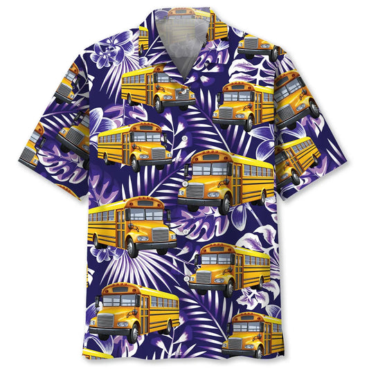 Hawaiian Shirt / Adults / S Tropical School Bus Hawaiian Shirt