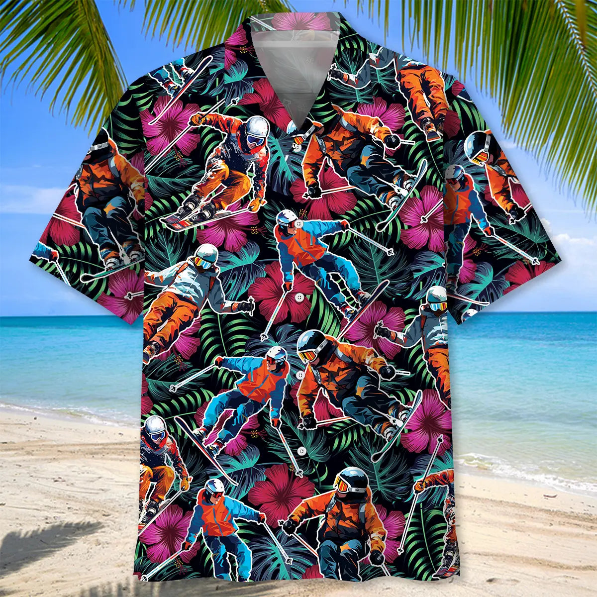 Tropical Skiing Hawaiian Shirt