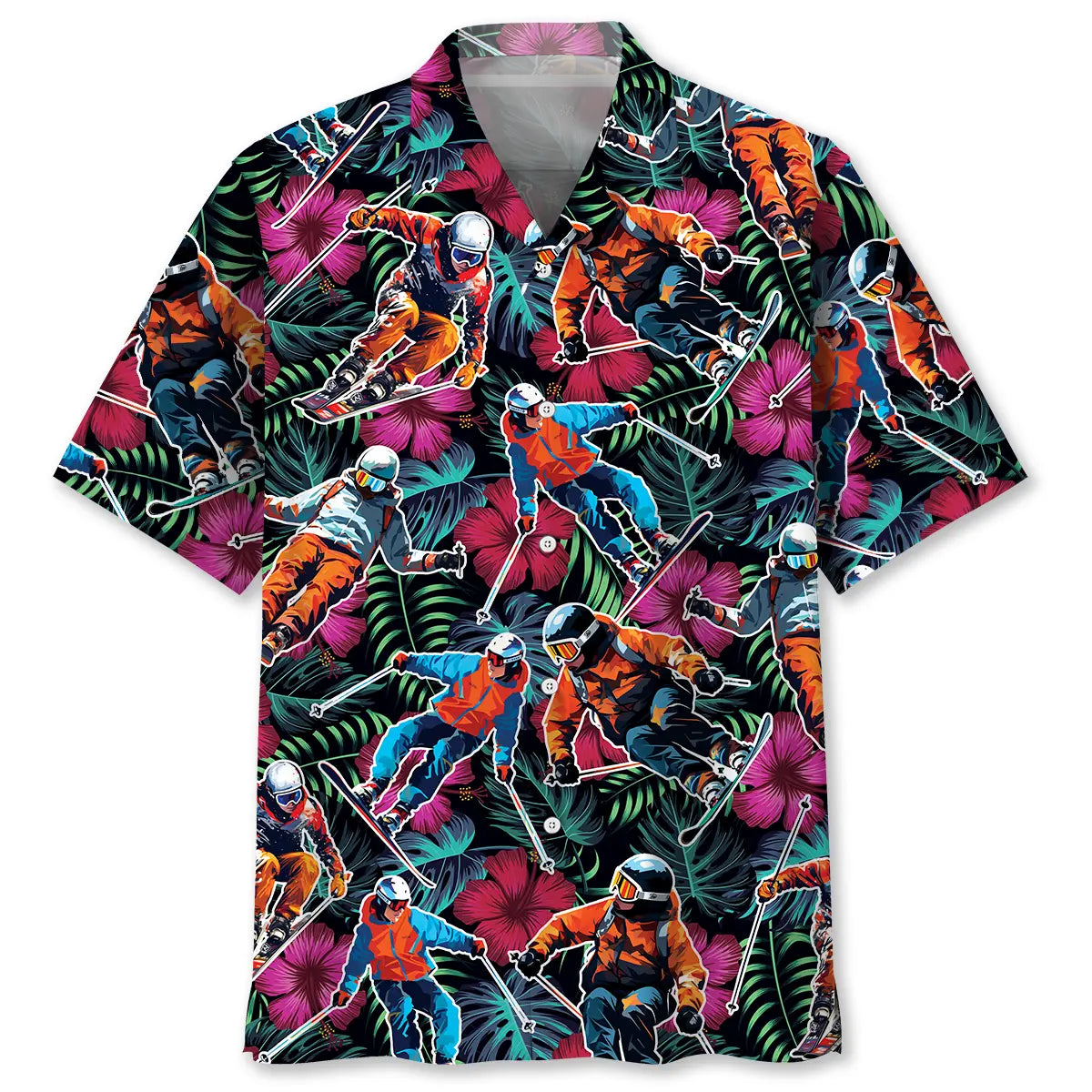 Hawaiian Shirt / Adults / S Tropical Skiing Hawaiian Shirt