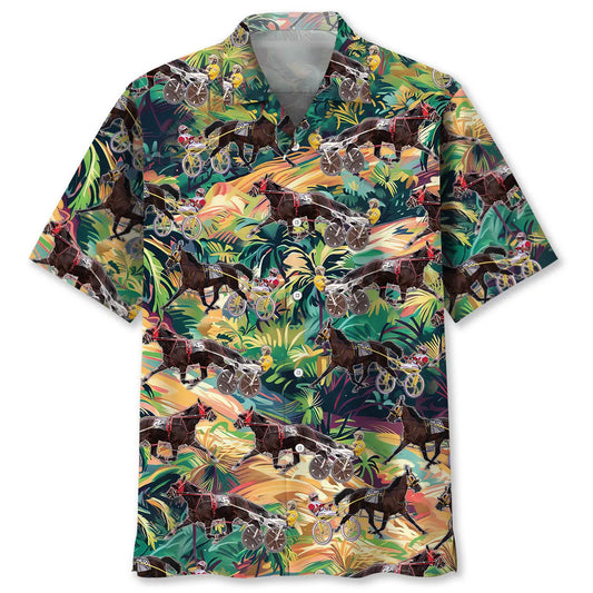 Hawaiian Shirt / Adults / S Tropical Terrain Horse Harness Racing Hawaiian Shirt