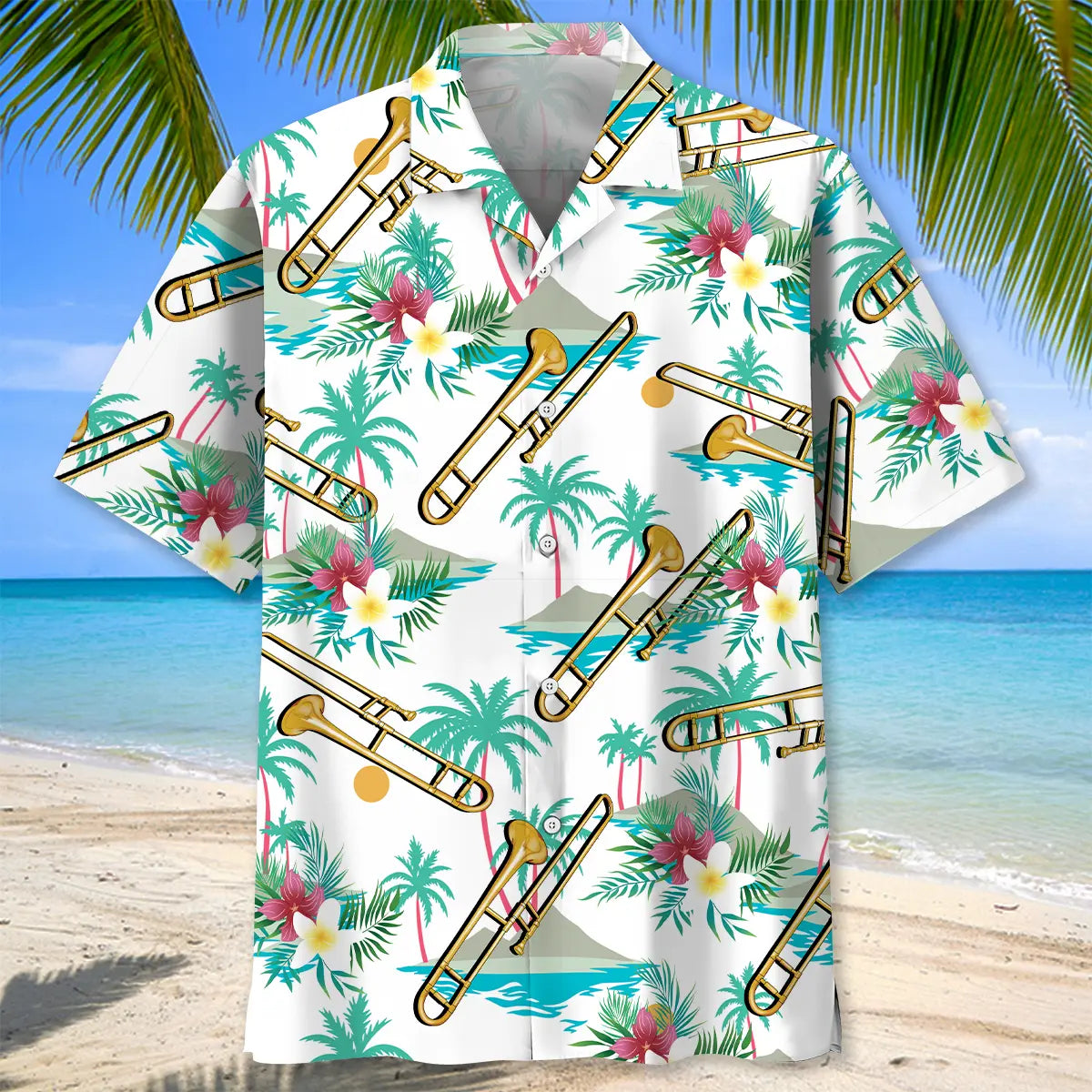Tropical Trombone Party Hawaiian Shirt