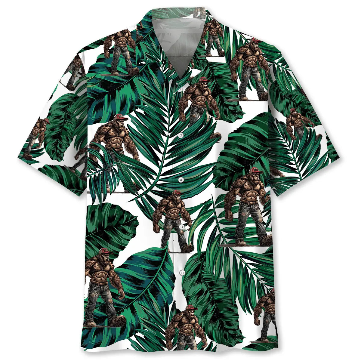 Hawaiian Shirt / Adults / S Trucker Bigfoot Hawaiian Shirt