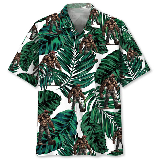 Hawaiian Shirt / Adults / S Trucker Bigfoot Hawaiian Shirt