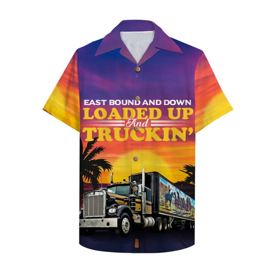 Hawaiian Shirt / Adults / S Trucker East Bound And Down Loaded Up And Truckin' Unisex Hawaiian Shirt Aloha Shirt