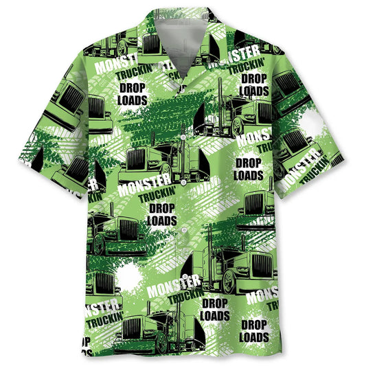 Hawaiian Shirt / Adults / S Trucker Green Hawaiian Shirt