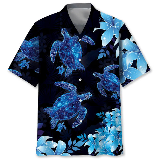 Hawaiian Shirt / Adults / S Turtle Hibiscus Hawaiian Shirt