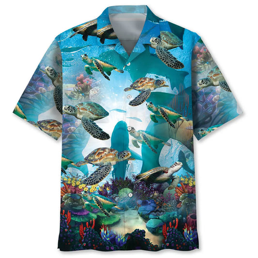 Hawaiian Shirt / Adults / S Turtle Shark Hawaiian Shirt