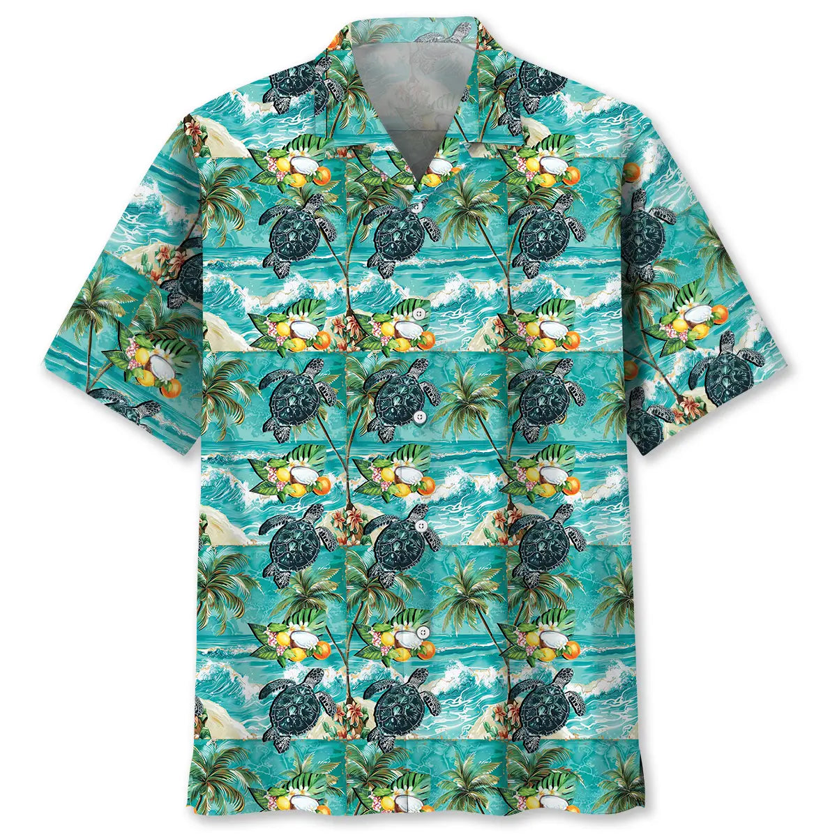 Hawaiian Shirt / Adults / S Turtle Tropical Beach Hawaiian Shirt