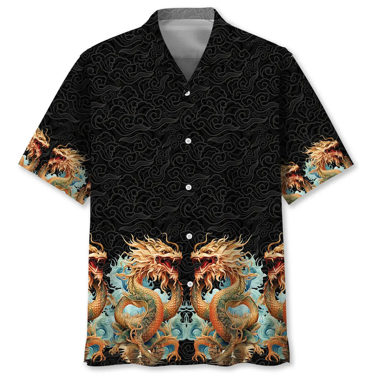 Hawaiian Shirt / Adults / S Twins Chinese Dragon Hawaiian Shirt