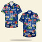 Hawaiian Shirt / Adults / S Unisex Hawaiian Shirt Aloha Shirt Summer Vibe Floral Spaceship Pattern