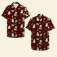 Hawaiian Shirt / Adults / S Unisex Hawaiian Shirt Aloha Shirt Summer Vibe Hat &amp; Owl Seamless Pattern - Gifts for Fans