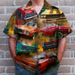Unisex Hawaiian Shirt Aloha Shirt Summer Vibe Muscle Car Pattern