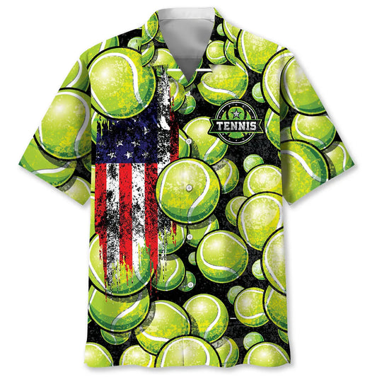 Hawaiian Shirt / Adults / S US Tennis Hawaiian Shirt