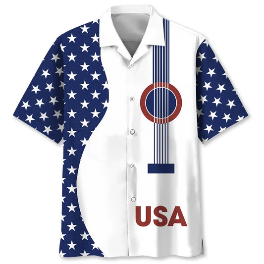 Hawaiian Shirt / Adults / S USA Guitar Hawaiian Shirt