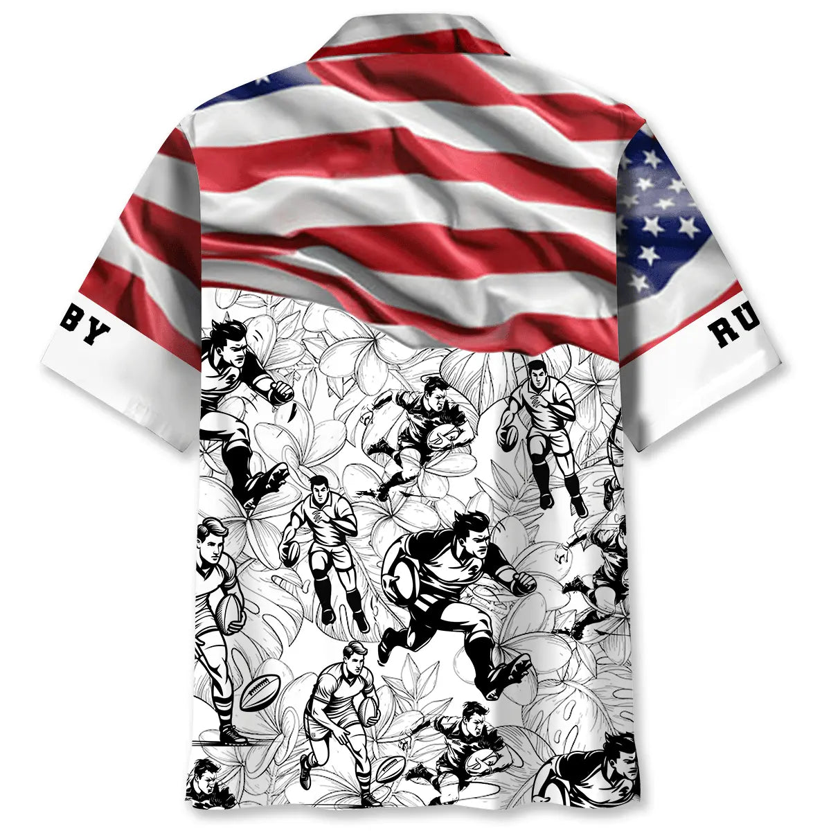 USA Rugby Button Down Hawaiian Shirt
