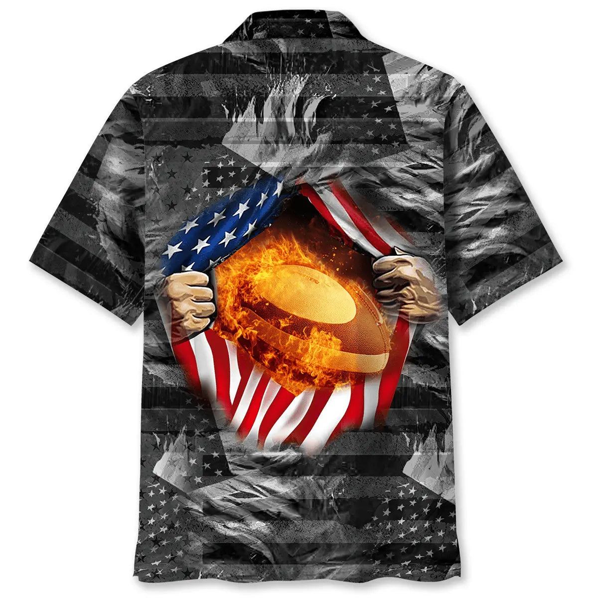 USA Rugby Fire Hawaiian Shirt