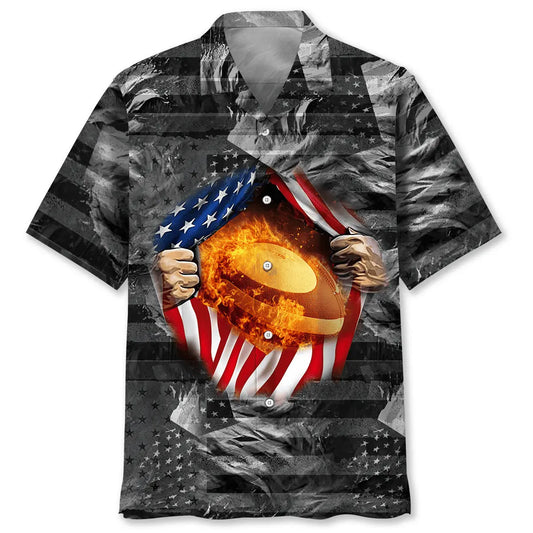 Hawaiian Shirt / Adults / S USA Rugby Fire Hawaiian Shirt