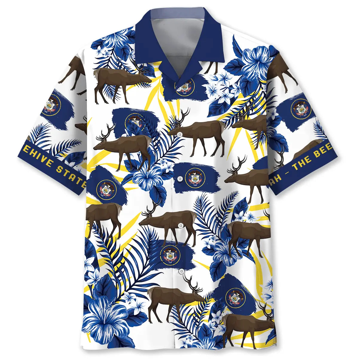 Hawaiian Shirt / Adults / S Utah Proud The Beehive State Hawaiian Shirt