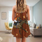 Horse Racing Custom Love Style – Women's Summer Sleeveless V-Neck Camisole Dress