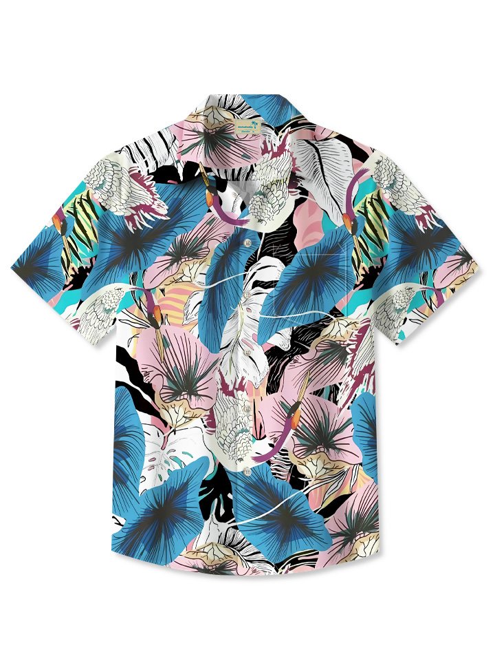 Vegetation Animal Parrot Summer Beach Vacation Hawaiian Shirt