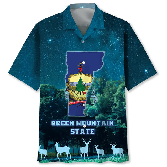 Hawaiian Shirt / Adults / S Vermont Green Mountain State Hawaiian Shirt