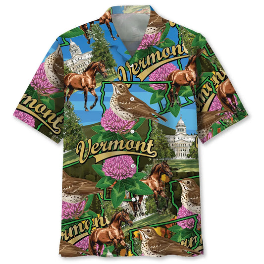 Hawaiian Shirt / Adults / S Vermont Proud Hawaiian Shirt