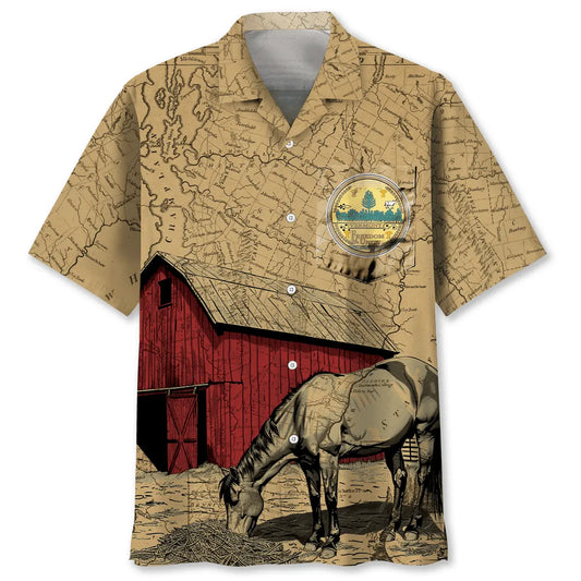 Hawaiian Shirt / Adults / S Vermont State Vintage Pocket Hawaiian Shirt