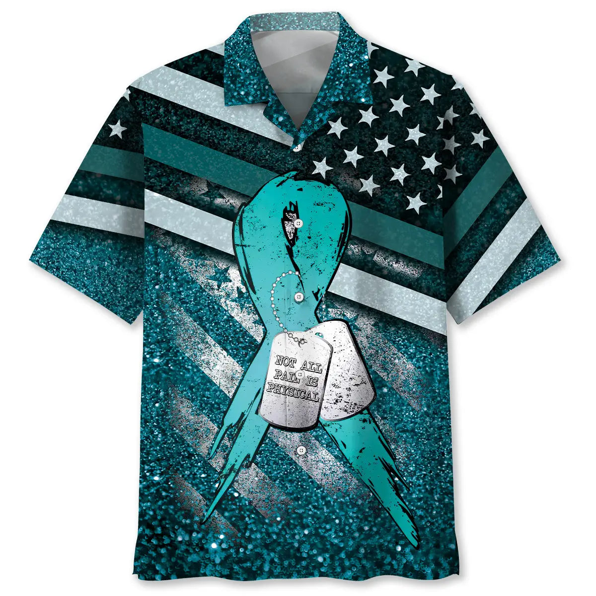 Hawaiian Shirt / Adults / S Veteran PTSD Not All Pain Is Physical Hawaiian Shirt